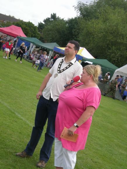 Braunstone Town Mayor Garry Sanders and Council Leader Mrs Jo Fox opening the Fete