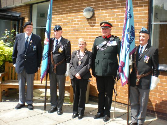 Councillor Sam Fox-Kennedy attends the flag flying ceremony.