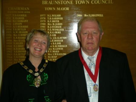 The Town Mayor with the Deputy Town Mayor Mr David Widdowson