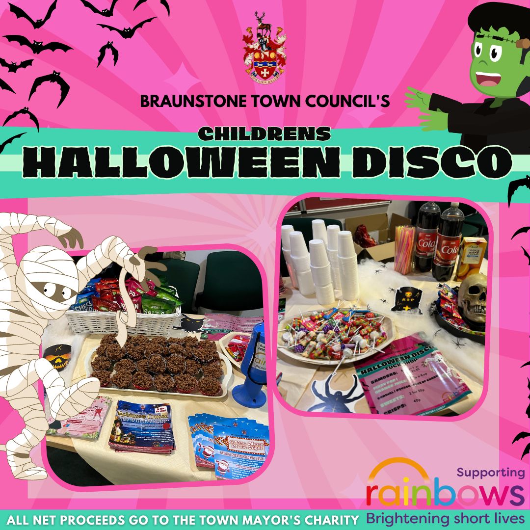 30th October Halloween Disco Thorpe Astley Main Hall booked 430 830 Event Time 530 730