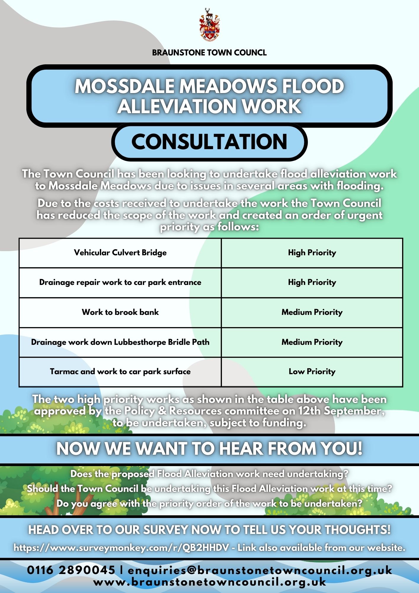 Mossdale Meadows flood alleviation work