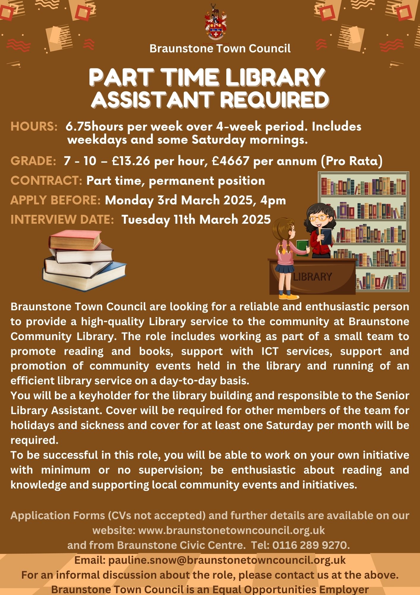 PART TIME LIBRARY ASSISTANT REQUIRED JPEG